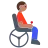 Man In Motorized Wheelchair: Medium Skin Tone