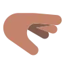 Palm Down Hand: Medium Skin Tone Emoji 🫳🏽 image - Tossface style
