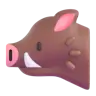 Domuz Emoji 🐗 image - Microsoft 3D Fluent style