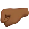 Left-Facing Fist: Medium-Dark Skin Tone Emoji 🤛🏾 image - Apple style