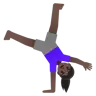 Woman Cartwheeling: Dark Skin Tone Emoji 🤸🏿‍♀️ image - Google Noto Color style