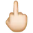 Middle Finger: Light Skin Tone