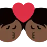 Kiss: Dark Skin Tone Emoji 💏🏿 image - Twitter / X (Twemoji) style