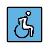 Symbole fauteuil roulant Emoji ♿ image - OpenMoji style