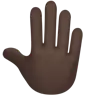 Raised Back Of Hand: Dark Skin Tone Emoji 🤚🏿 image - Apple style
