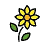 Sunflower Emoji 🌻 image - OpenMoji style