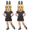 Women With Bunny Ears: Medium-Light Skin Tone Emoji 👯🏼‍♀️ image - Samsung style