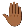 Raised Back Of Hand: Medium-Dark Skin Tone Emoji 🤚🏾 image - Google Noto Color Animated style
