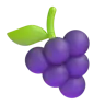 Эмодзи Виноград 🍇 image - Microsoft 3D Fluent style
