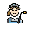Woman Factory Worker: Light Skin Tone Emoji 👩🏻‍🏭 image - OpenMoji style