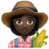Woman Farmer: Dark Skin Tone Emoji 👩🏿‍🌾 image - WhatsApp style
