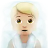 Person In Steamy Room: Medium-Light Skin Tone Emoji 🧖🏼 image - Apple style
