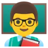 Man Teacher Emoji 👨‍🏫 image - Google Noto Color style