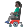 Man In Motorized Wheelchair: Dark Skin Tone Emoji 👨🏿‍🦼 image - Google Noto Color style