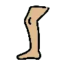 Leg: Medium-Light Skin Tone Emoji 🦵🏼 image - OpenMoji style