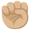 Raised Fist: Medium-Light Skin Tone Emoji ✊🏼 image - Google Noto Color style