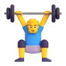 Man Lifting Weights: Light Skin Tone Emoji 🏋🏻‍♂️ image - Microsoft 3D Fluent style