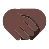 Handshake: Dark Skin Tone Emoji 🤝🏿 image - Tossface style