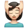 Person Getting Massage: Light Skin Tone Emoji 💆🏻 image - WhatsApp style