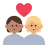 Couple With Heart: Person, Person, Medium Skin Tone, Medium-Light Skin Tone