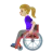 Woman In Manual Wheelchair: Medium-Light Skin Tone