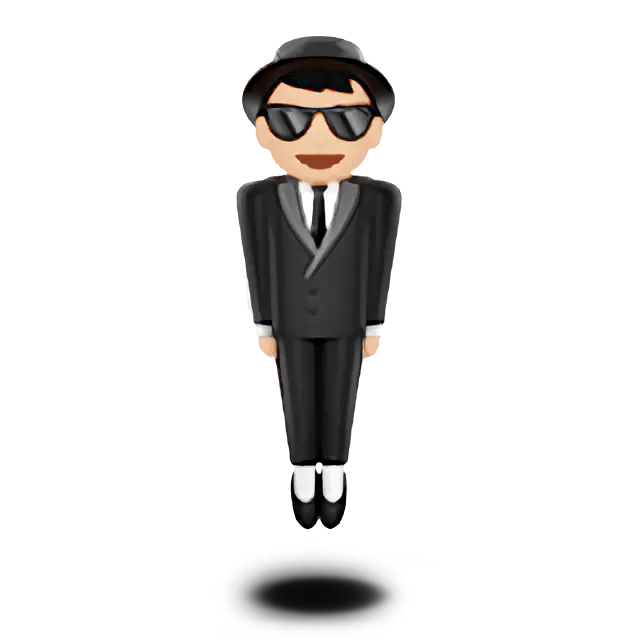 Person In Suit Levitating: Light Skin Tone