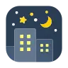 星との夜 Emoji 🌃 image - Tossface style