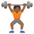 Person Lifting Weights: Medium-Dark Skin Tone