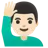 Man Raising Hand: Light Skin Tone