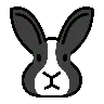 Emoji Faccia di coniglio 🐰 image - OpenMoji style