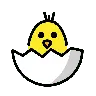 Poussin à l’éclosion Emoji 🐣 image - OpenMoji style