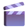 Clapper Board Emoji 🎬 image - Microsoft 3D Fluent style