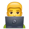 Man Technologist Emoji 👨‍💻 image - WhatsApp style