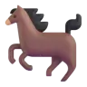 Emoji Cavallo 🐎 image - Microsoft 3D Fluent style
