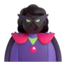 Woman Supervillain: Dark Skin Tone Emoji 🦹🏿‍♀️ image - Microsoft 3D Fluent style