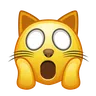 Face de chat lasse Emoji 🙀 image - Telegram style