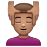Man Getting Massage: Medium Skin Tone Emoji 💆🏽‍♂️ image - WhatsApp style