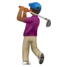Man Golfing: Medium-Dark Skin Tone Emoji 🏌🏾‍♂️ image - WhatsApp style