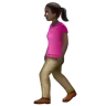 Woman Walking: Dark Skin Tone Emoji 🚶🏿‍♀️ image - WhatsApp style