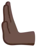 Leftwards Pushing Hand: Dark Skin Tone Emoji 🫷🏿 image - Google Noto Color style