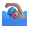 Man Swimming: Medium Skin Tone Emoji 🏊🏽‍♂️ image - Microsoft 3D Fluent style