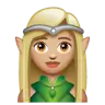Woman Elf: Medium-Light Skin Tone Emoji 🧝🏼‍♀️ image - WhatsApp style