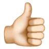 Thumbs Up: Light Skin Tone Emoji 👍🏻 image - Samsung style