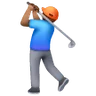 Man Golfing: Medium Skin Tone Emoji 🏌🏽‍♂️ image - Samsung style