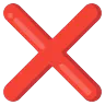 Cross Mark Emoji ❌ image - Google Noto Color Animated style