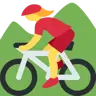 Woman Mountain Biking Emoji 🚵‍♀️ image - Twitter / X (Twemoji) style