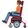Person In Motorized Wheelchair: Medium-Dark Skin Tone Emoji 🧑🏾‍🦼 image - Twitter / X (Twemoji) style