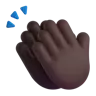 Clapping Hands: Dark Skin Tone Emoji 👏🏿 image - Microsoft 3D Fluent style