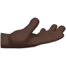 Palm Up Hand: Dark Skin Tone Emoji 🫴🏿 image - Apple style