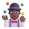 Man Juggling: Medium-Dark Skin Tone Emoji 🤹🏾‍♂️ image - Microsoft 3D Fluent style